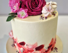 Single-tier-buttercream-topping