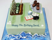 Garden theme cake