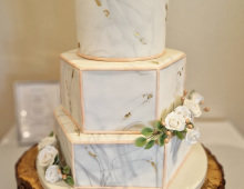 Three-tiered-marble-style-cake